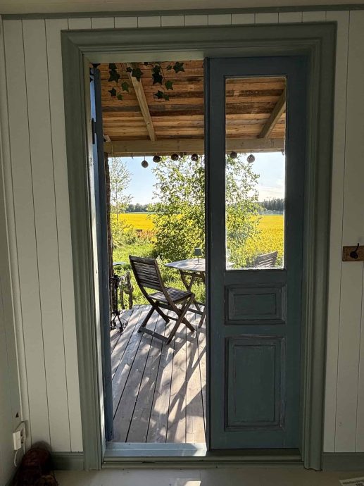 Looking out from Chillbilly Cabin